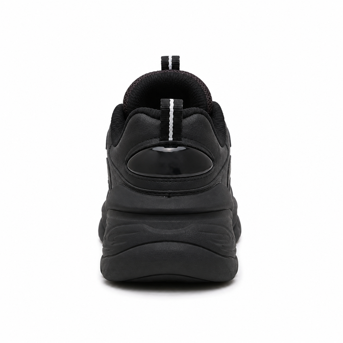 Chunky Lace Up Sneakers With Sculpted Sole