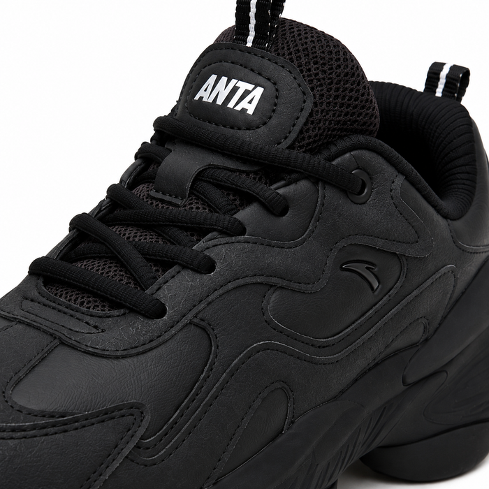 Chunky Lace Up Sneakers With Sculpted Sole