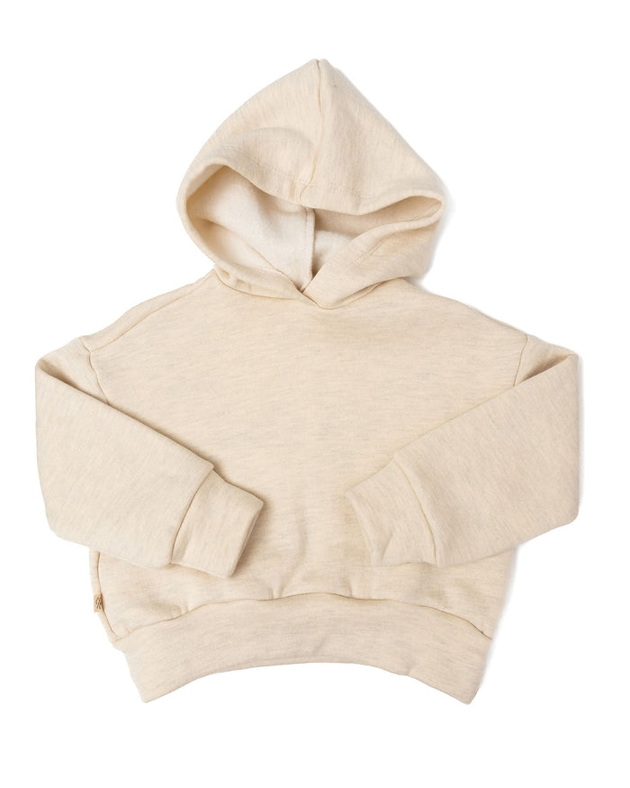 classic hoodie - cream - fleece terry