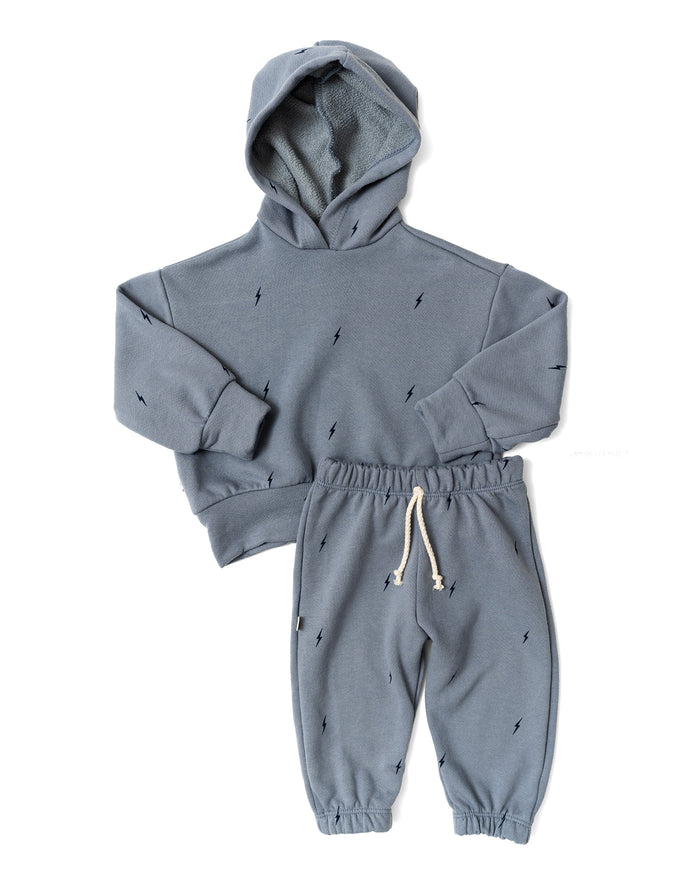 classic sweat set - bolts on mineral blue