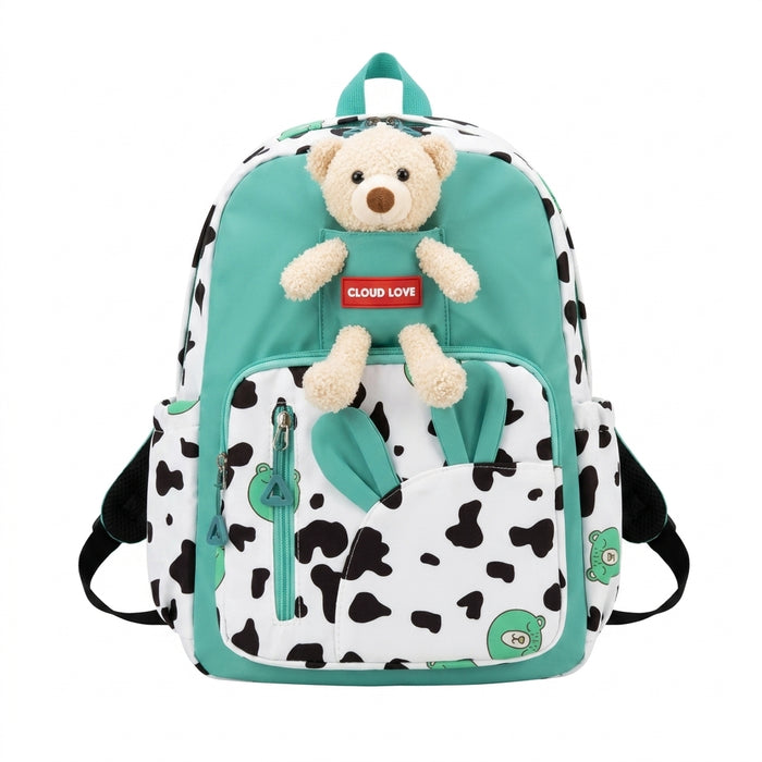 Cloud Love Kids Backpack In And With Playful Cow Print