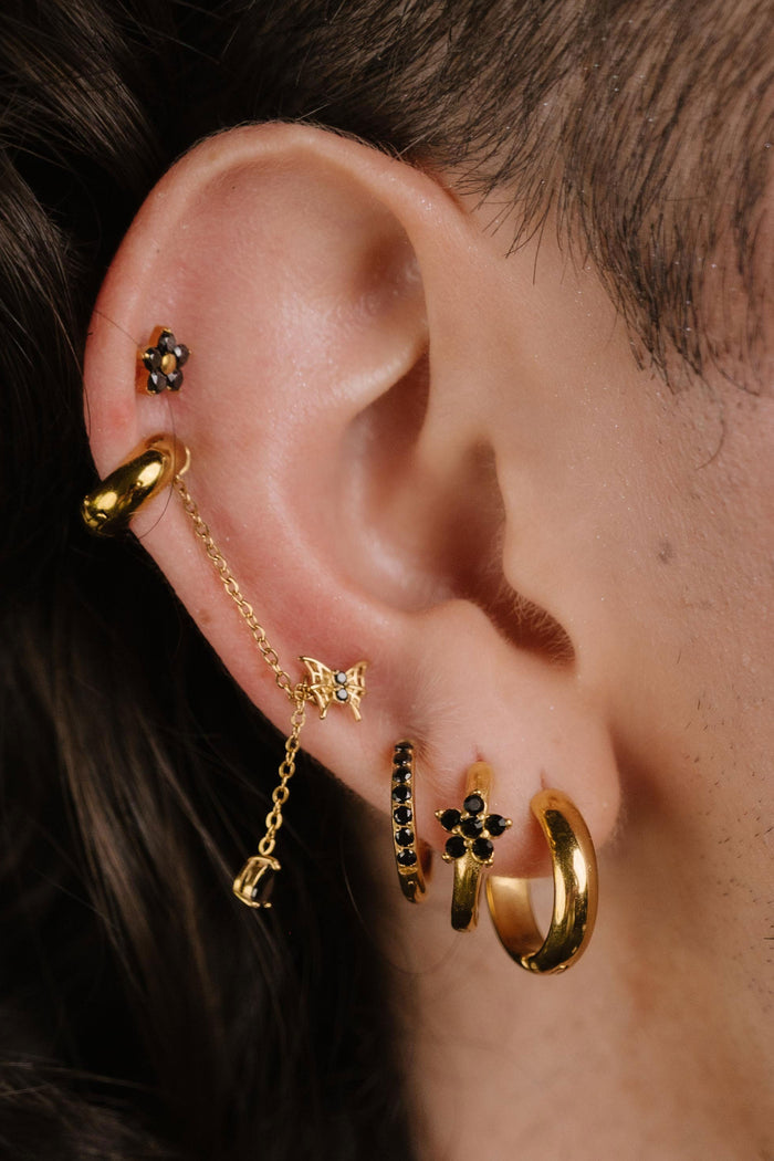 Cobweb Butterfly Flat Back Stud
