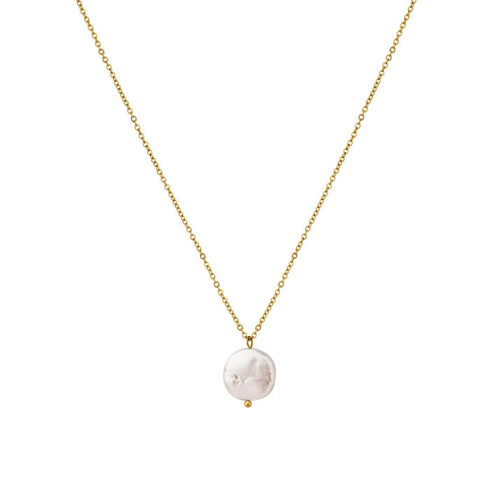 Coin Pearl Pendant Necklace