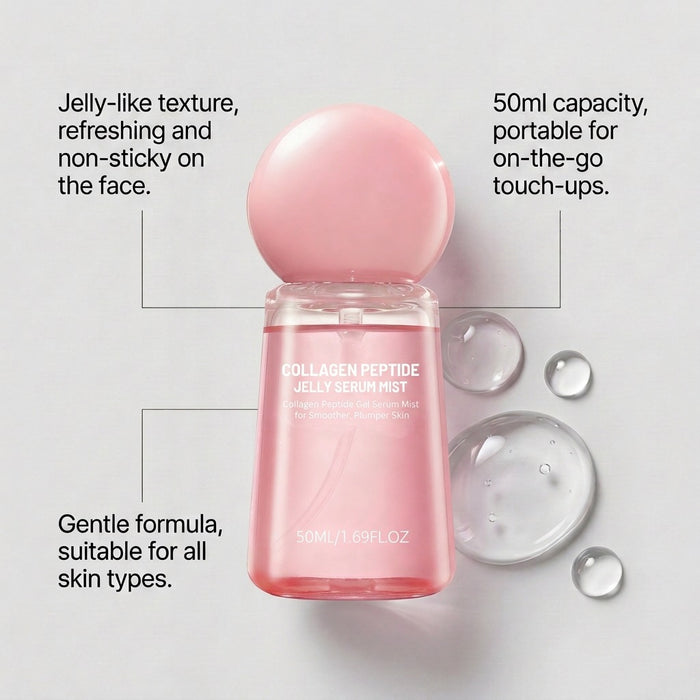 Collagen peptides jelly serum mist