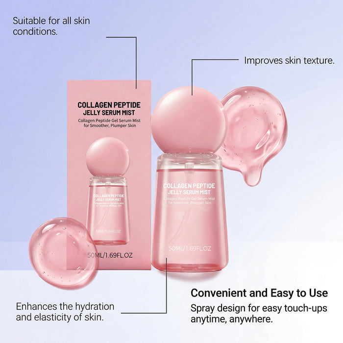 Collagen peptides jelly serum mist