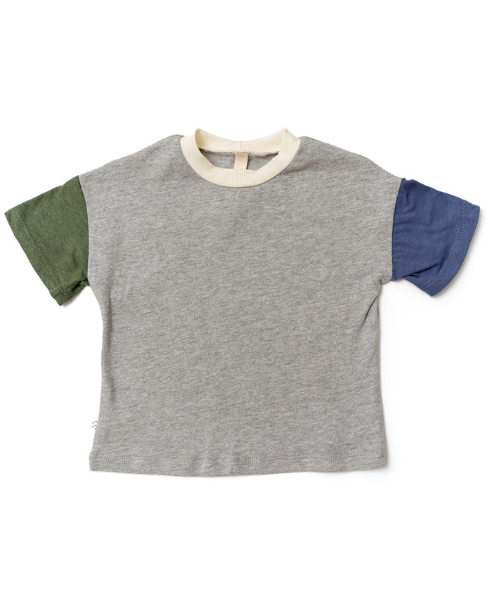 colorblock boxy tee - cream