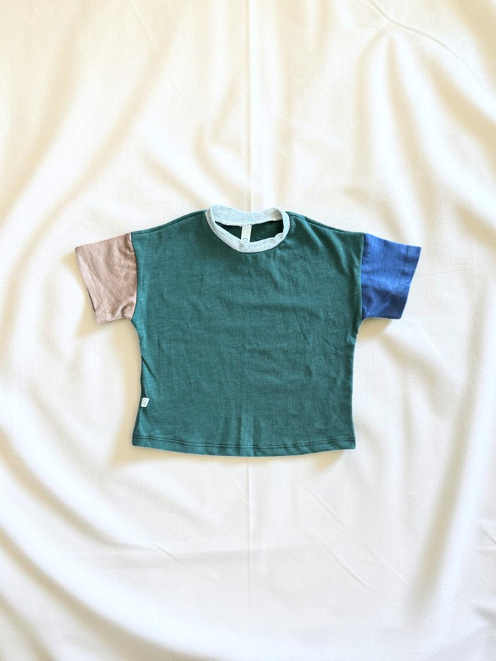 colorblock boxy tee - jungle