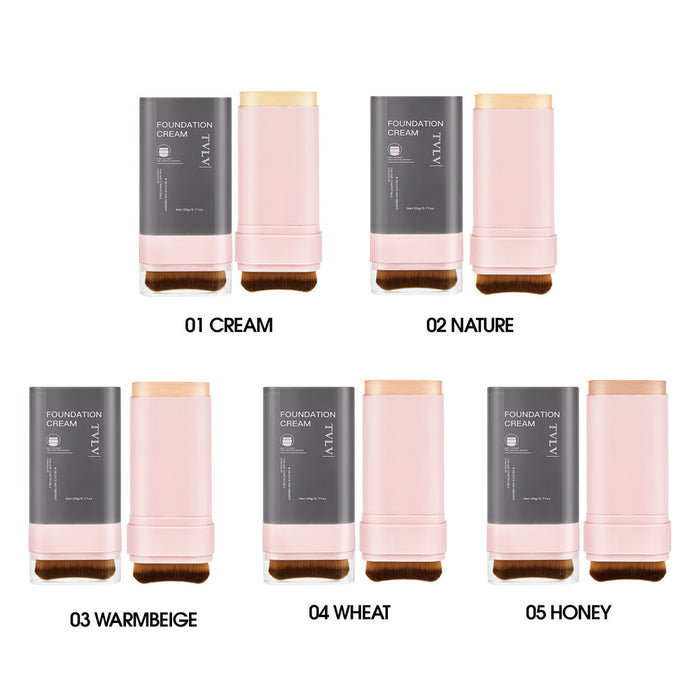 Concealer Foundation Stick with Brush Head Waterproof Natural Makeup