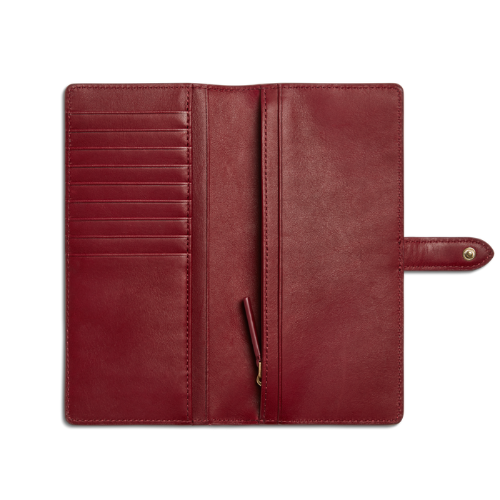 Continental Snap Wallet - Ruby