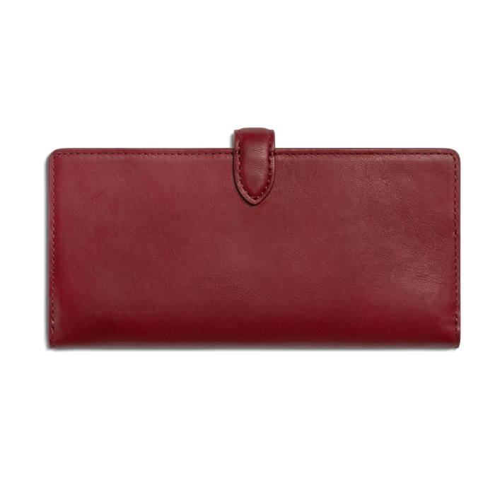 Continental Snap Wallet - Ruby