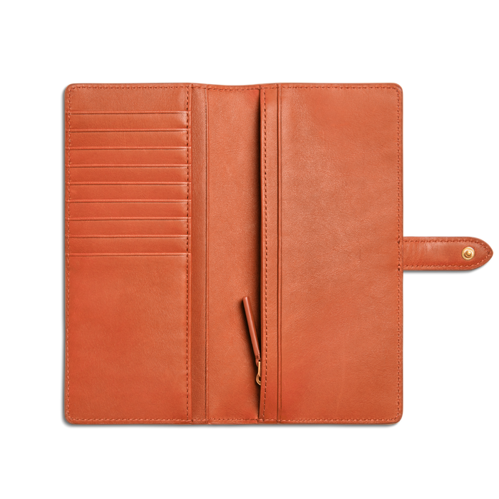 Continental Snap Wallet - Rust
