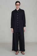 Cotton Ruffle Set Black