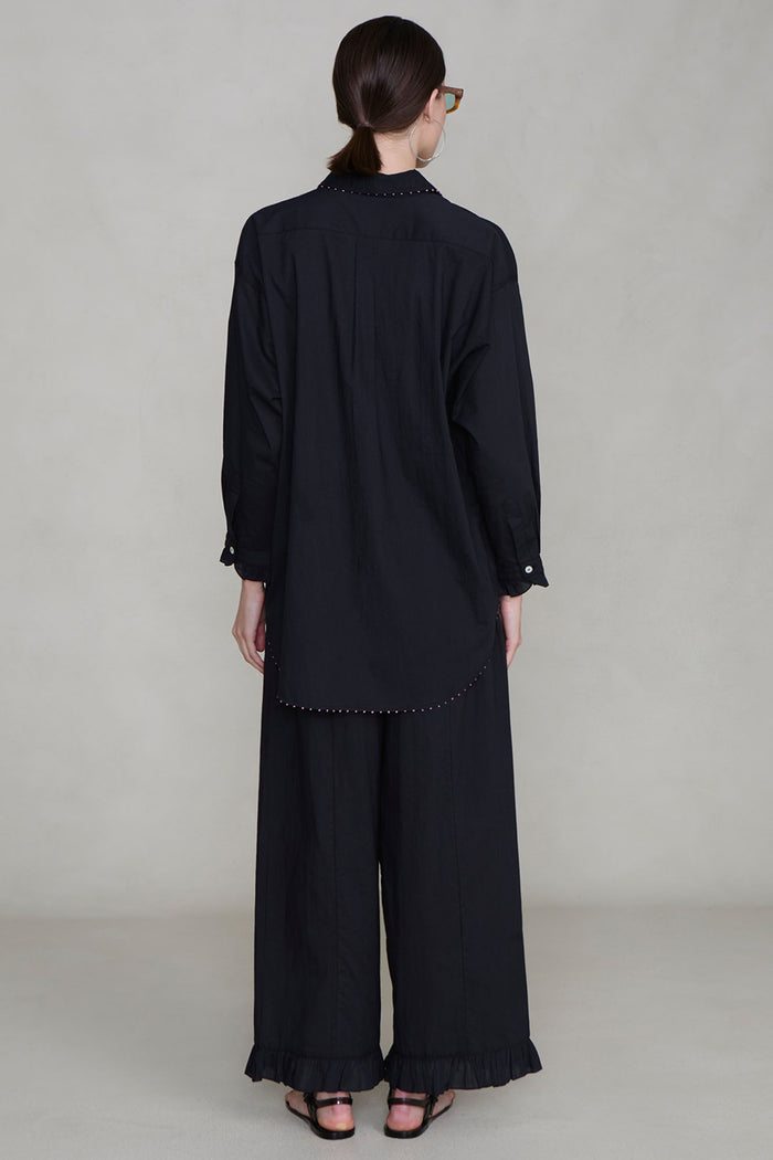 Cotton Ruffle Set Black