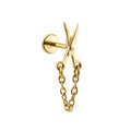 Craft Shears Flat Back Stud
