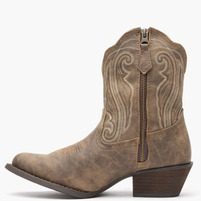 Crush by Durango® Women's Distressed Shortie Western Boot - profile