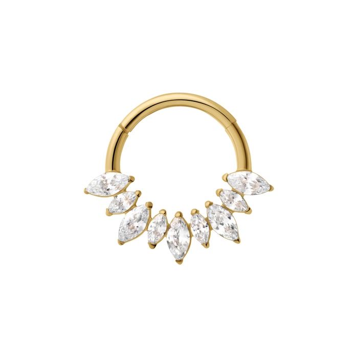 Crystalline Marquise Daith Hoop