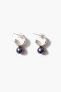 Cuff Hoop Earrings Peacock Pearl