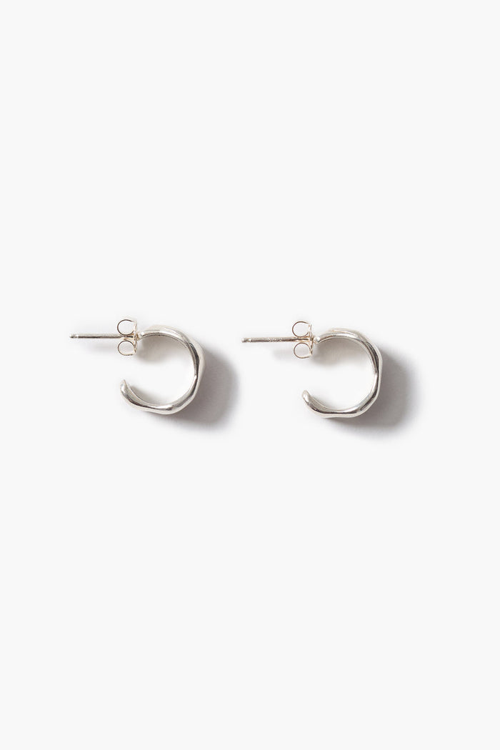 Cuff Hoop Earrings Silver
