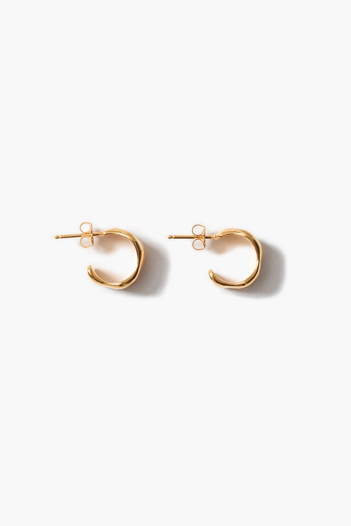 Cuff Hoop Earrings Yellow Gold