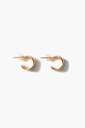 Cuff Hoop Earrings Yellow Gold