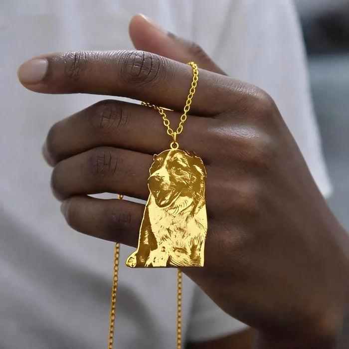 Custom Engraved Pet Photo Necklace