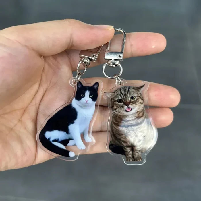 Customized Cat Portrait Keychain