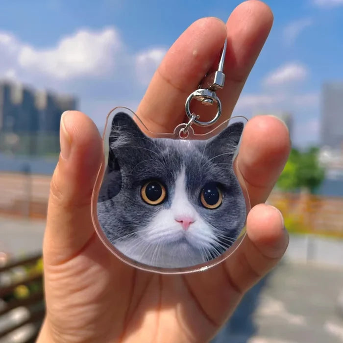 Customized Cat Portrait Keychain