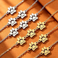 Customized Paw Pet Names Stainless Steel Bracelet