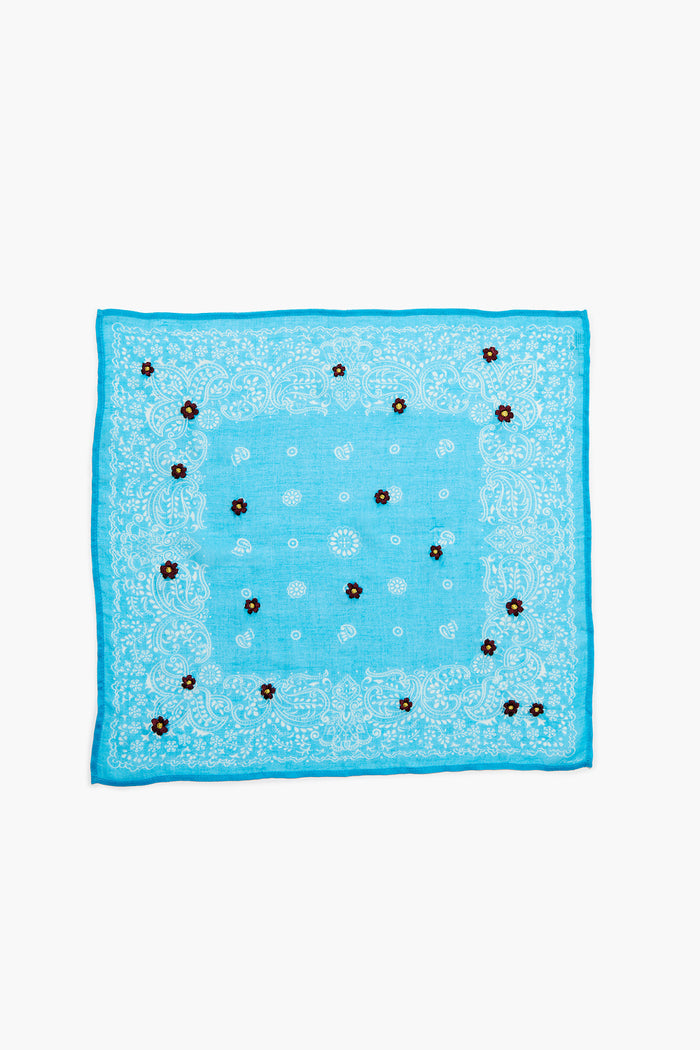 Daisy Embroidered Bandana Capri