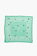 Daisy Embroidered Bandana Jade Green