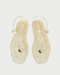 Dana Champagne Strappy Jelly Sandal in sparkly champagne jelly.