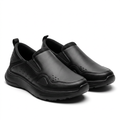 Dark Slip On Comfort Shoes With Cushioned Sole