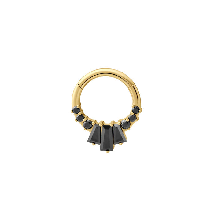 Deco Onyx Daith Hoop