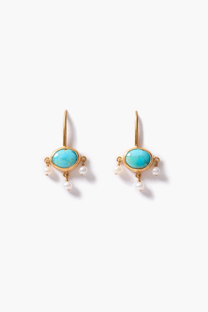 Della Drop Earrings Turquoise