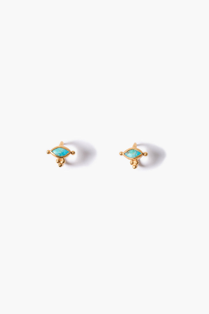 Della Stud Earrings Turquoise