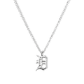 Detroit "D" Charm Necklace - Sterling Silver