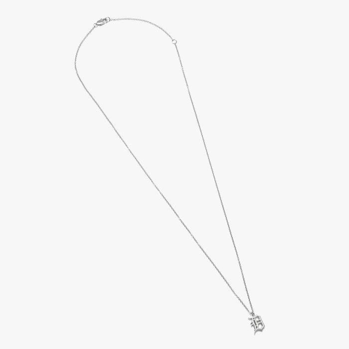 Detroit "D" Charm Necklace - Sterling Silver