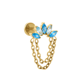 Diadem Flat Back Stud - Sky Blue