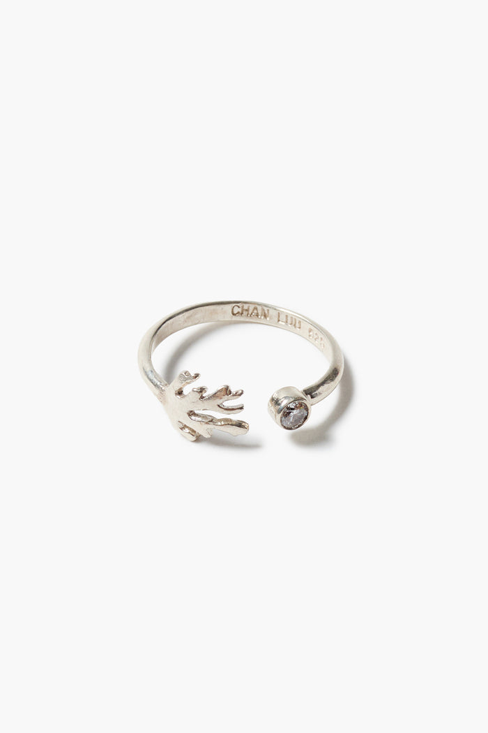 Diamond Branch Ring Silver