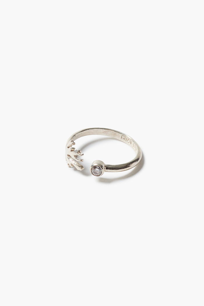 Diamond Branch Ring Silver