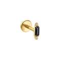 Distant Lover Flat Back Stud - Onyx