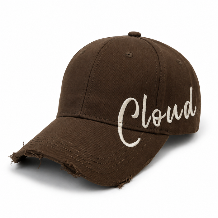 Distressed Embroidered Baseball Cap
