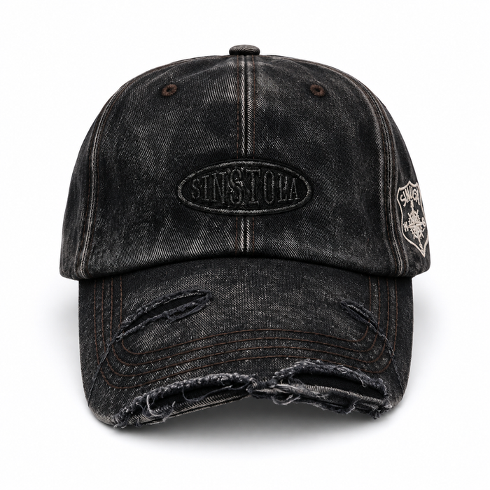 Distressed Embroidered Baseball Cap