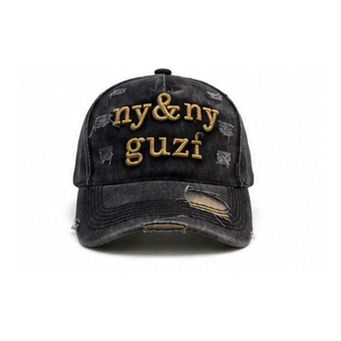 Distressed Embroidered Baseball Cap
