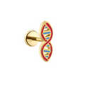 DNA Helix Enamel Flat Back Stud