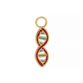 DNA Helix Enamel Hoop Charm