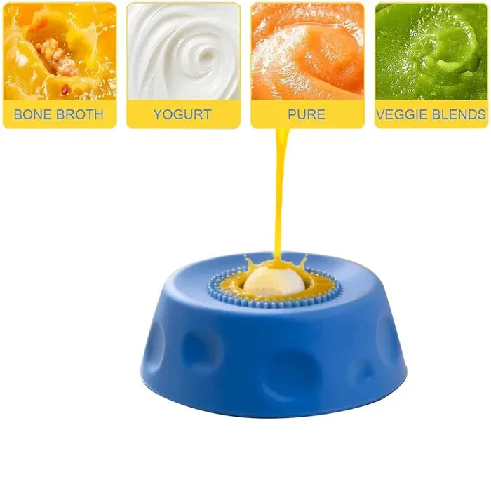 Dog Lick Bowl with Rolling Ball