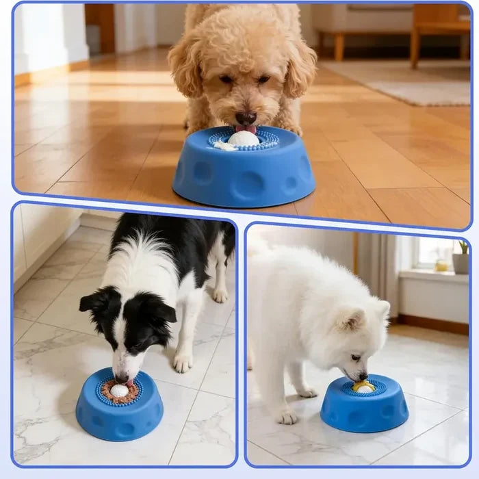 Dog Lick Bowl with Rolling Ball