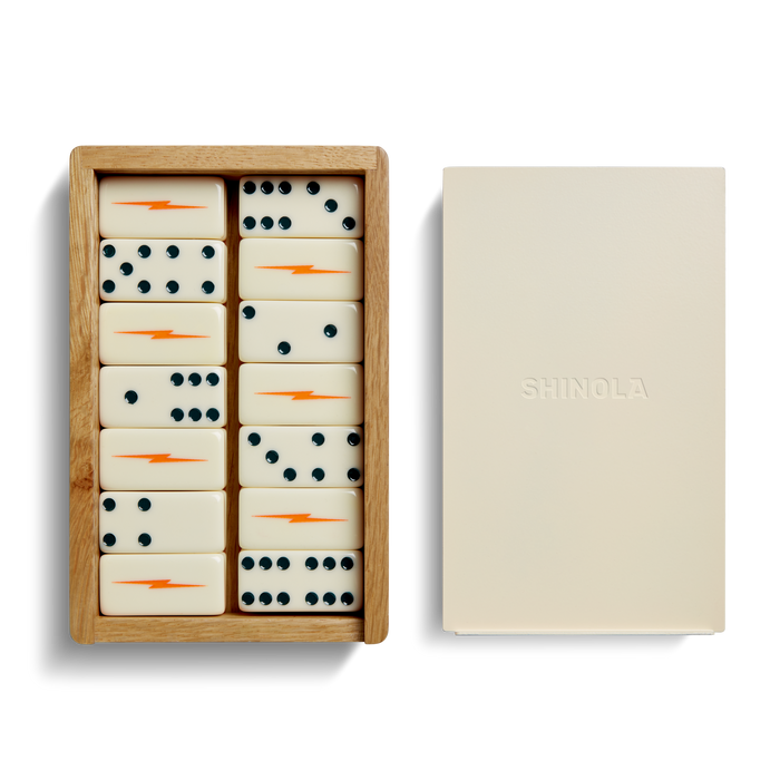 Dominoes Set - Cream / Blue