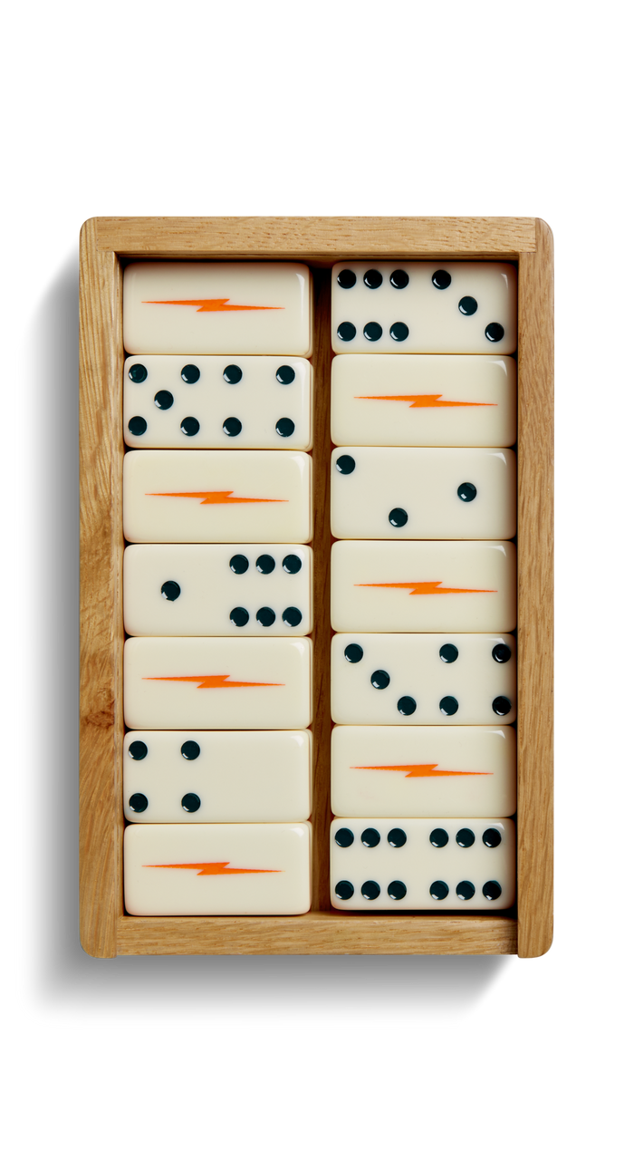 Dominoes Set - Cream / Blue